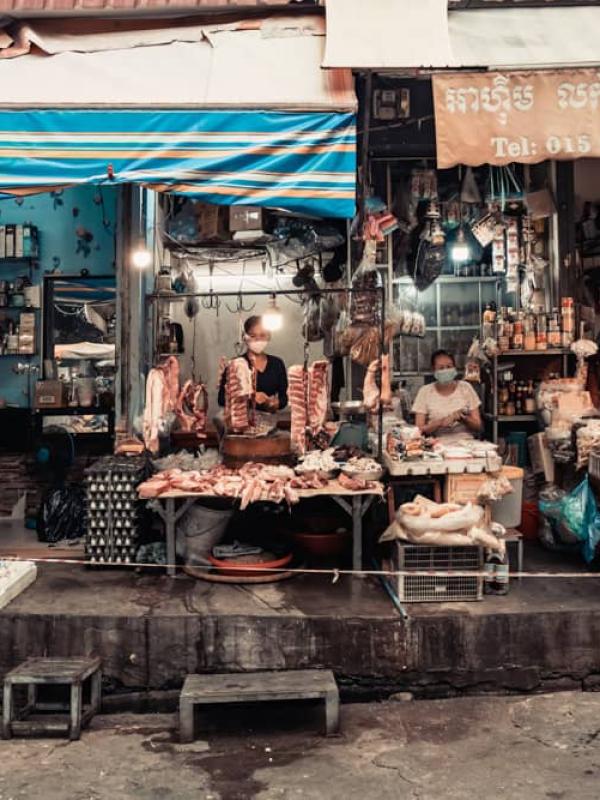 Meat at the market